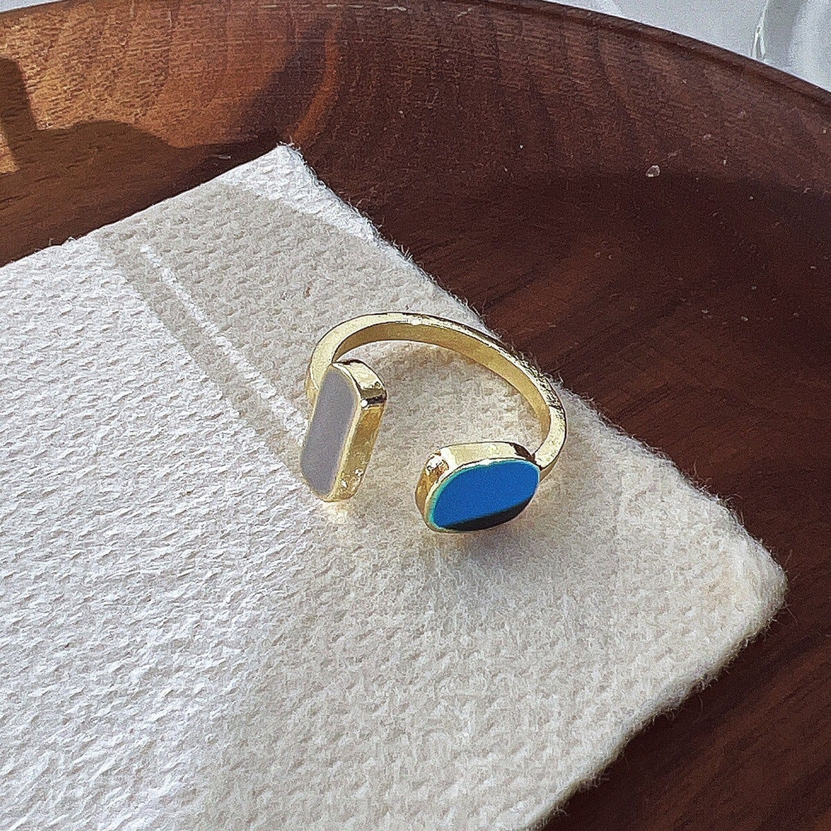 Vintage Boho Enamel Emerald Adjustable Opening Rings for Women & Girls | Fashion Jewelry
